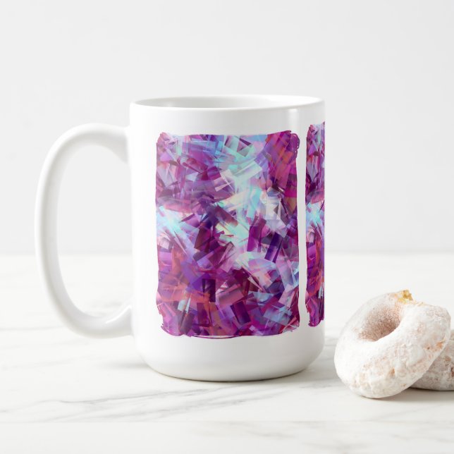 TAZA DE CAFÉ BARRO DE CAFÉ DE FLORES LAVENDEROS (Con donut)