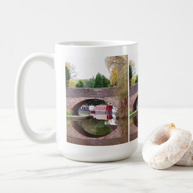 TAZA DE CAFÉ BARRO DE CAFÉ DE NARROWBOATS (Con donut)