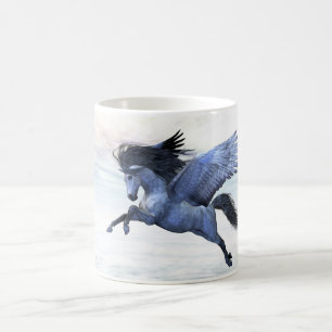 TAZA DE CAFÉ BARRO PEGASUS DE PLATA