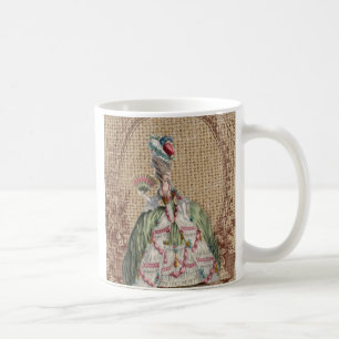 Taza De Café barroca frenética burlap Marie Antoinette