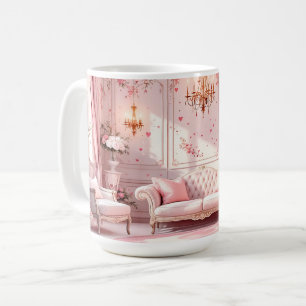 Taza De Café Barroco Rosa