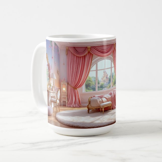 Taza De Café Barroco Rosa (Anverso izquierdo)
