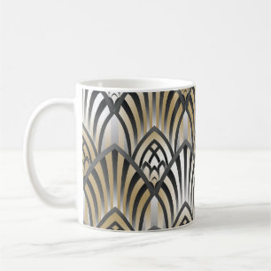 Taza De Café Barroco vintage: Patrón Ornamental sin Marea