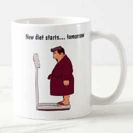 Taza De Café Báscula de peso de dibujos animados personalizable