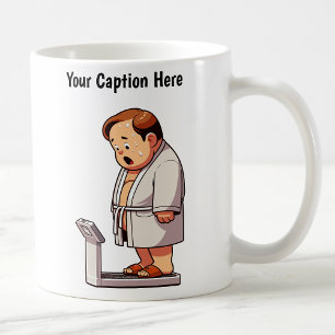 Taza De Café Báscula de peso de dibujos animados personalizable