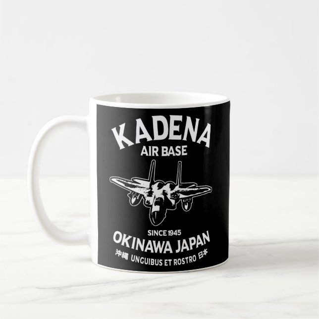 Taza De Café Base aérea de Kadena Okinawa Japón F-15 Lucha táct (Izquierda)
