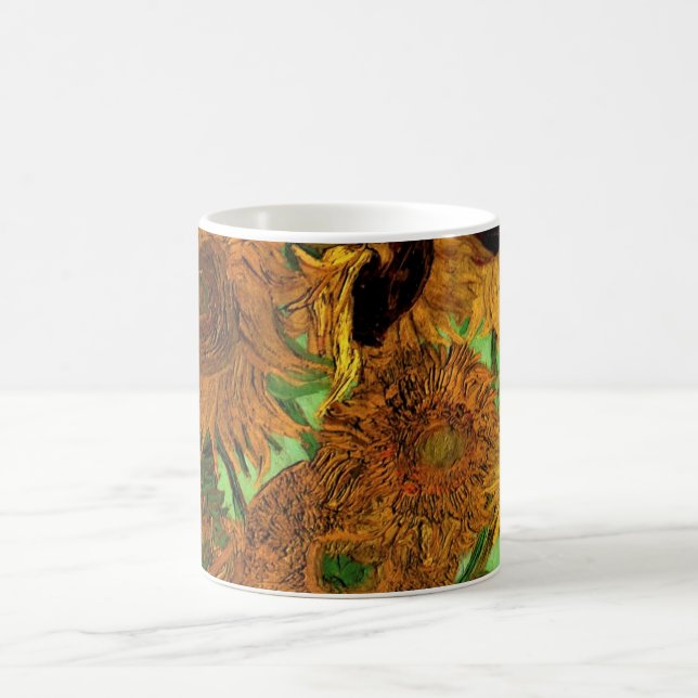 Taza De Café Base con doce girasoles de Vincent van Gogh (Centro)