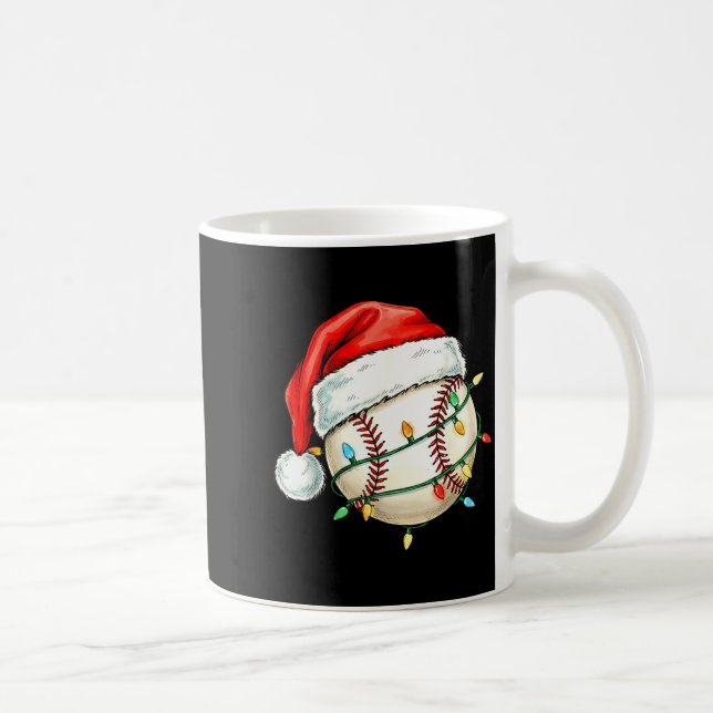 Taza De Café Baseball Christmas Shirt Funny Santa Hat Srt Men K (Derecha)