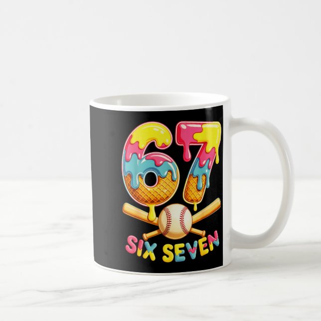 Taza De Café Baseball Drip Ice Cream Number 67 Player Lifestyle (Derecha)