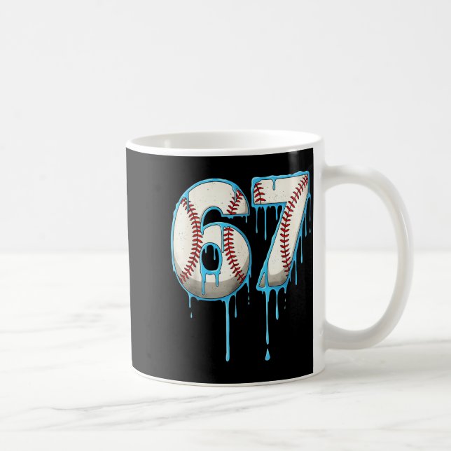 Taza De Café Baseball Ice Cream Drip 67 Six Seven Meme Number 6 (Derecha)