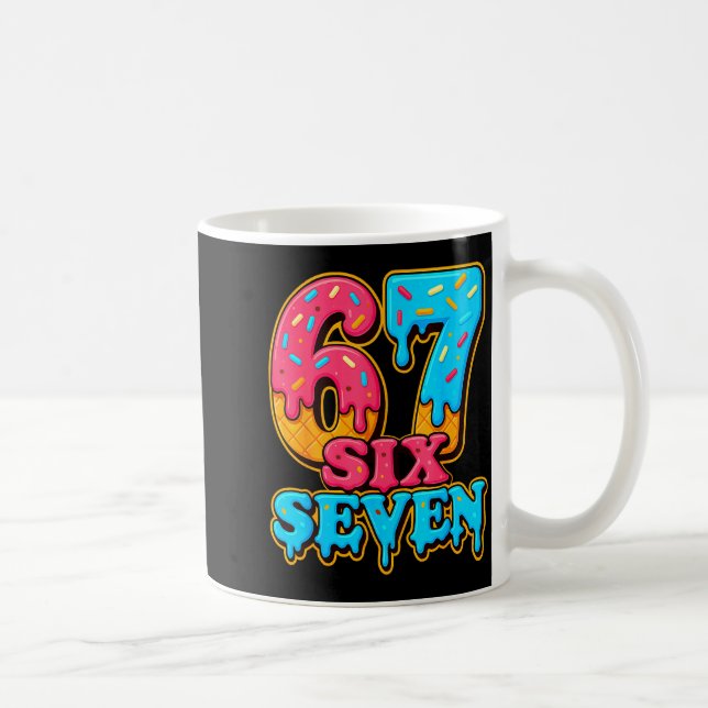 Taza De Café Baseball Ice Cream Drip Number 67 Six Seven Meme C (Derecha)