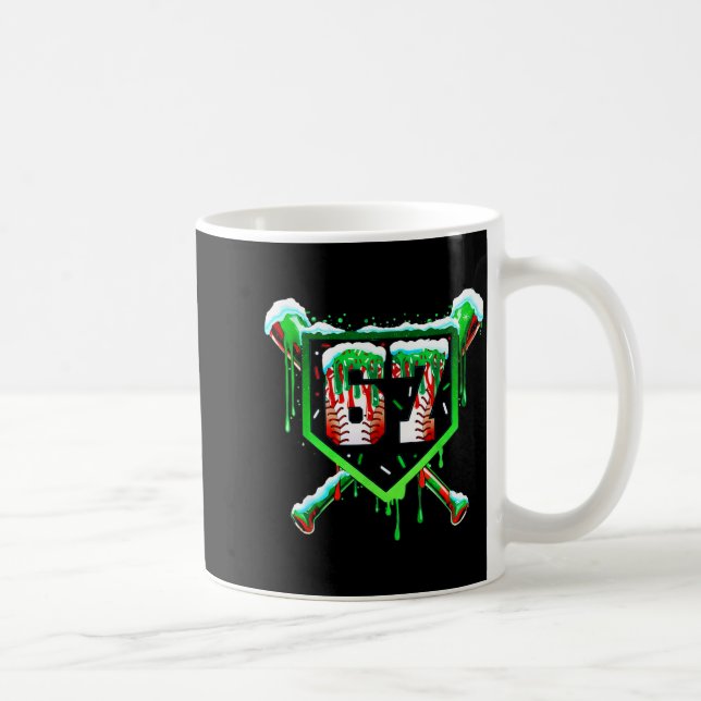 Taza De Café Baseball Ice Cream Drip Number 67 Six Seven Meme C (Derecha)