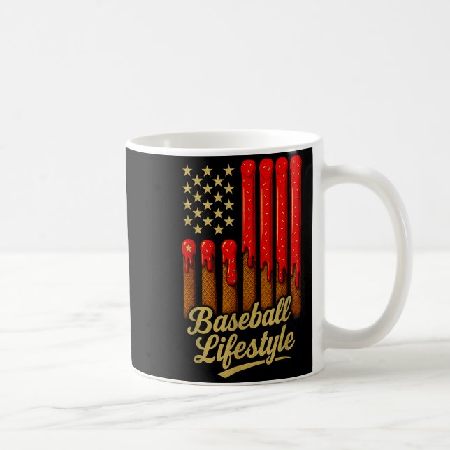 Taza De Café Baseball Lifestyle 101 Apparel Youth Baseball Drip (Derecha)