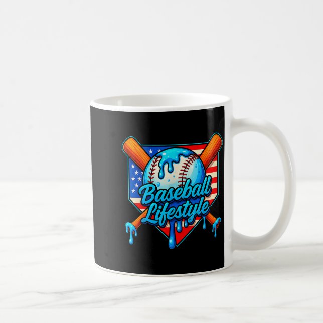 Taza De Café Baseball Lifestyle 101 Apparel Youth Baseball Drip (Derecha)