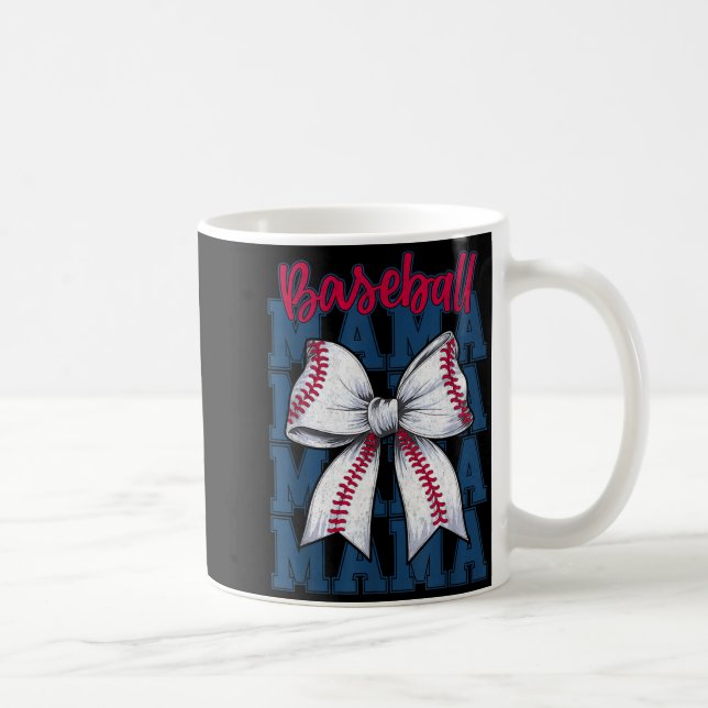 Taza De Café Baseball Mama Coquette Bow Game Day Baseball Mom M (Derecha)