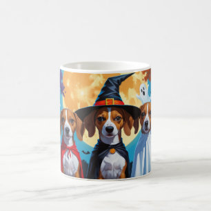 Taza De Café Basenji Dogs Pumpkin Halloween Funny