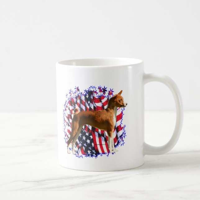 Taza De Café Basenji Patriot (Derecha)