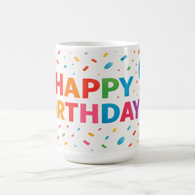 Taza De Café Bash de cumpleaños: Edición Confetti (Centro)