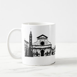 Taza De Café Basílica de Santa Maria Novella en Florencia, Ital