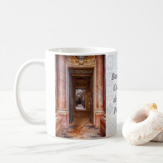 Taza De Café Basílica del Palacio y Convento de Mafra, Portugal (Con donut)