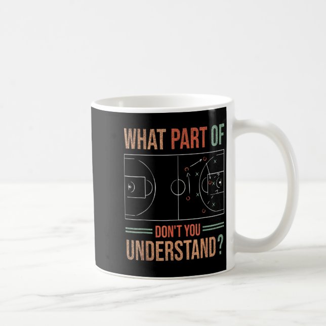 Taza De Café Basketball Coach What Part Of Dont You Understand  (Derecha)