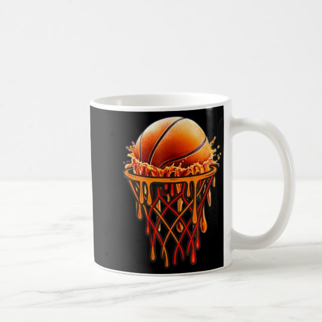 Taza De Café Basketball Drip Graphic, Basketball Funny Bruh Gif (Derecha)