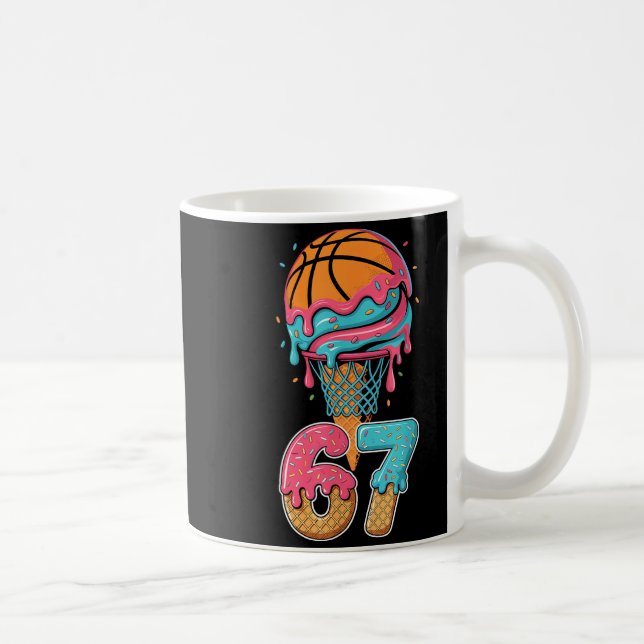Taza De Café Basketball Drip Number 67 Player 67th Birthday Ice (Derecha)