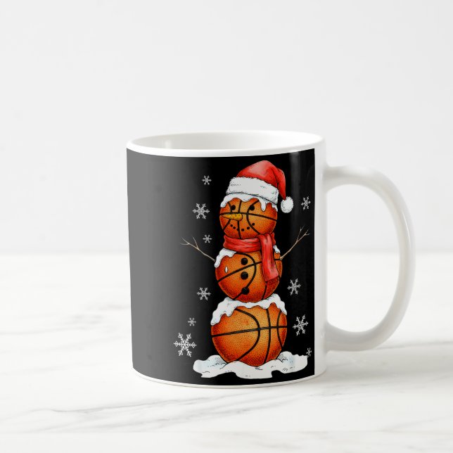Taza De Café Basketball Snowman Christmas Holiday Srts Xmas Paj (Derecha)