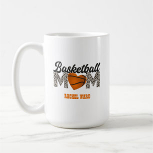 Taza De Café Básquetbol Mamá Mug, diseño diferente frontal y po