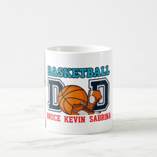 Taza De Café Básquetbol papá Collage de fotos Mug - Personaliza