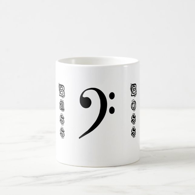 Taza De Café Bass Boss Bass Clef Mug (Centro)