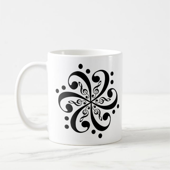 Taza De Café Bass_Clef_Flower_Tattoo_by_ChuckDraws, Bass_Cle… (Izquierda)