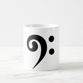 Taza De Café Bass Clef Music Notes