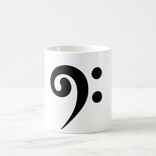 Taza De Café Bass Clef Music Notes (Centro)