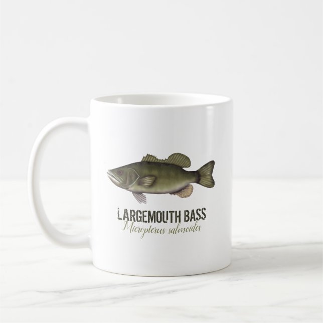 Taza De Café Bass Fish Fisherman Modern Angler (Izquierda)