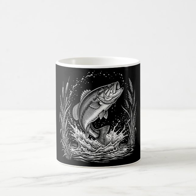 Taza De Café Bass Fishing Lover Gift Fishermans Present (Centro)