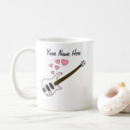 Taza De Café Bass Guitar Custom Wedding Mug Battend