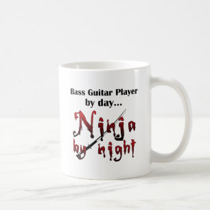 Taza De Café Bass Guitar Ninja