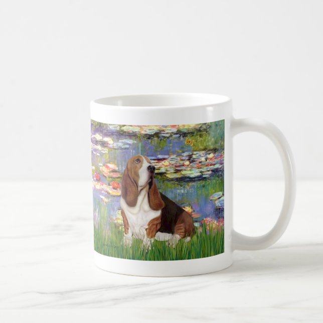 Taza De Café Basset 2 - Lirios 2 (Derecha)