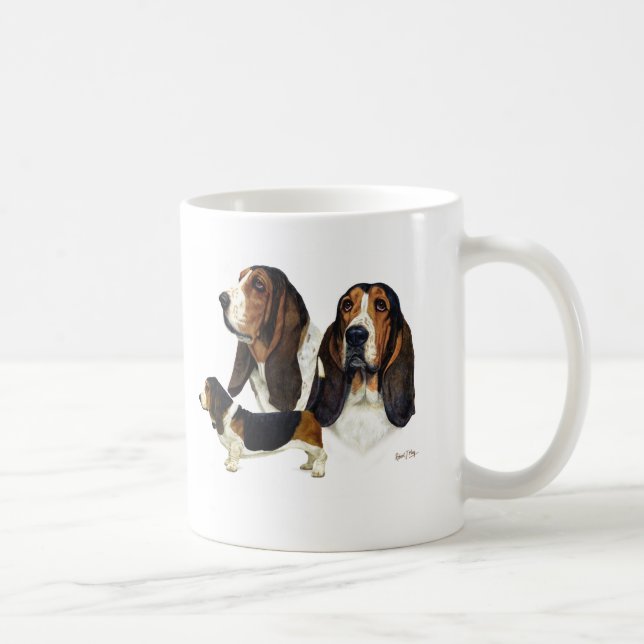 Taza De Café Basset Hound (Derecha)