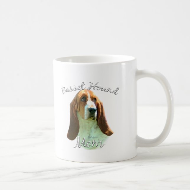 Taza De Café Basset Hound Mom 2 (Derecha)