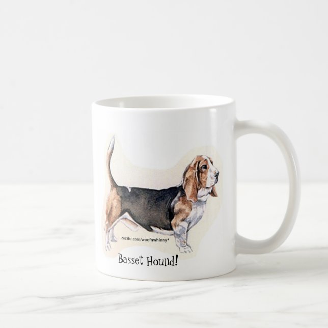 Taza De Café Basset Hound Mug (Derecha)