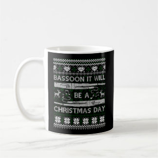 Taza De Café Bassoon It Will Navidades Day Ugly Xmas Sweater