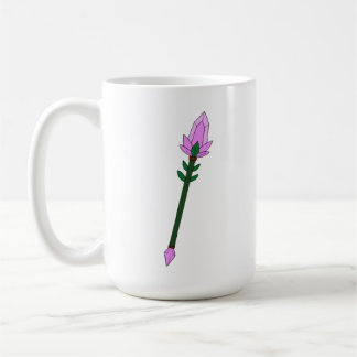Taza De Café Bastón Mágico de Fantasía 2D con Vector en Morado