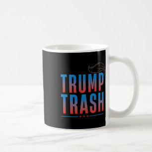 Taza De Café Basura de Trump 2024 Desnuda Para Trump Funny Te