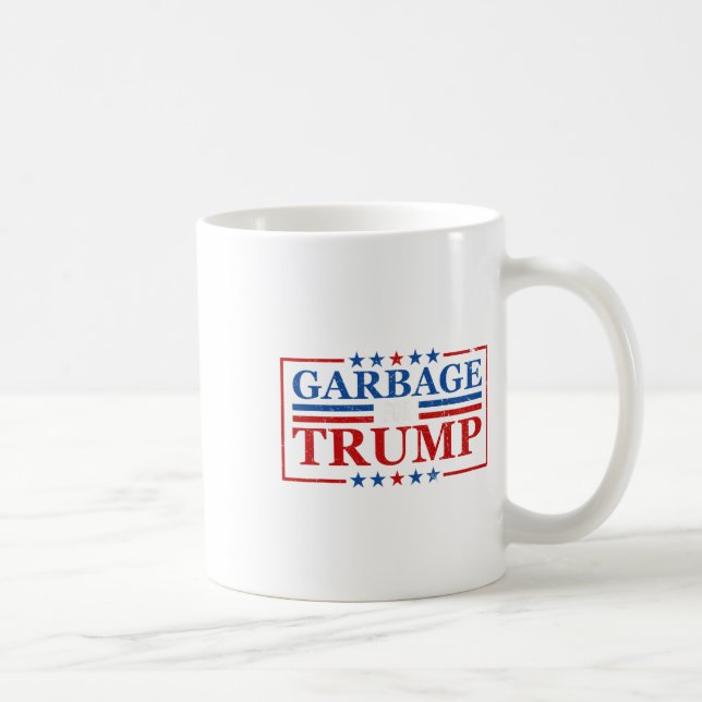 Taza De Café Basura para la basura de Trump para el presidente  (Derecha)