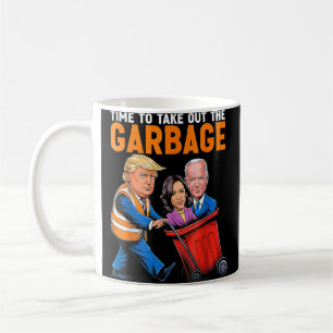 Taza De Café Basura para Trump 2024 Divertido momento para saca