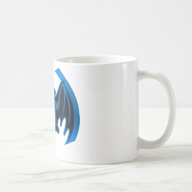 Taza De Café Bat Blue the MUSEUM Zazzle Gifts (Derecha)