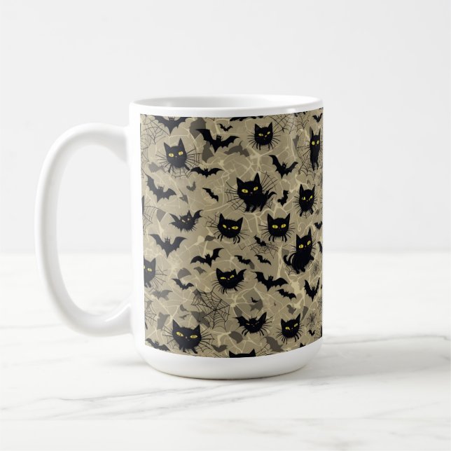 Taza De Café Bat Cats Mug (Izquierda)