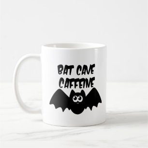 Taza De Café Bat Cave Caffeine Funny Halloween